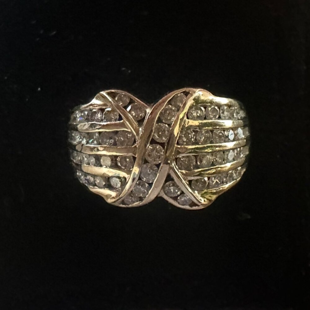 14K Yellow Gold 1.0 Carat Diamond Ring Size 7